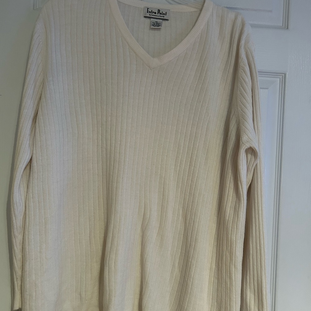 Ivory Ribbed Sweater